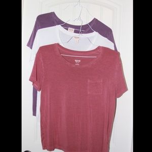 Purple, Salmon, White Pocket Tee Lot